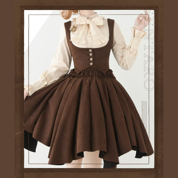 伯爵令嬢のベストとブルーミングスカート - Dark Brown – ManusMachina