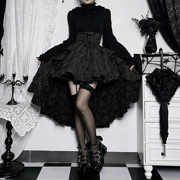 フィッシュテールスカート 裾レースフィッシュテールスカート | outlet | axes femme