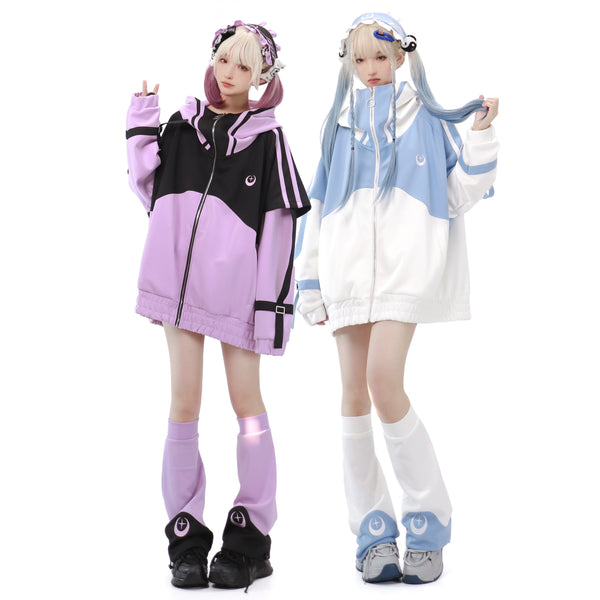 Ground Mine Girl Pastel-Colored Big Jacket and Pants
