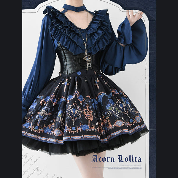 LO22 lolita 森ガール ロリータ 女装 服 学院風 復古 - メルカリ