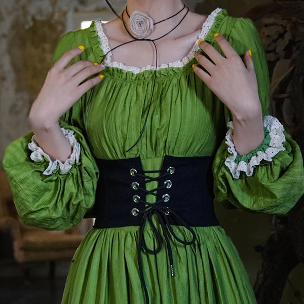 黒のお嬢様の編み上げコルセット – ManusMachina