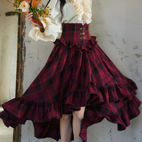 FRILL Velour Bustle Skirt by h.NAOTO