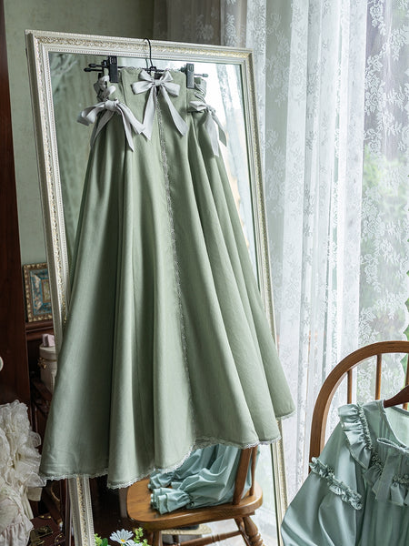 灰緑のお嬢様のコルセットリボンスカート[2024年2月下旬-3月中旬