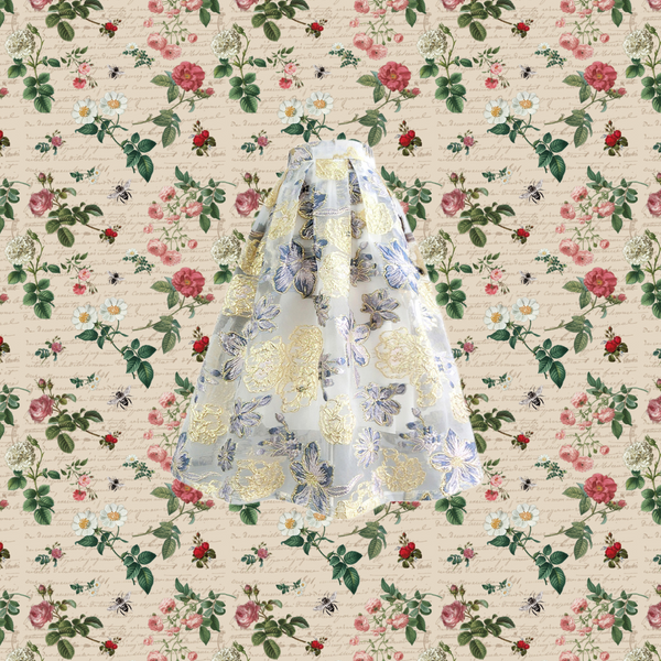 染織の花図案ヘップバーンスカート