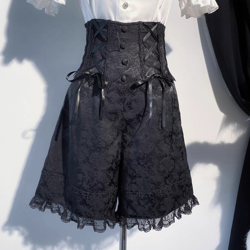黒の貴公子の編み上げハーフパンツ[2025年8月中旬-9月上旬発送予定]
