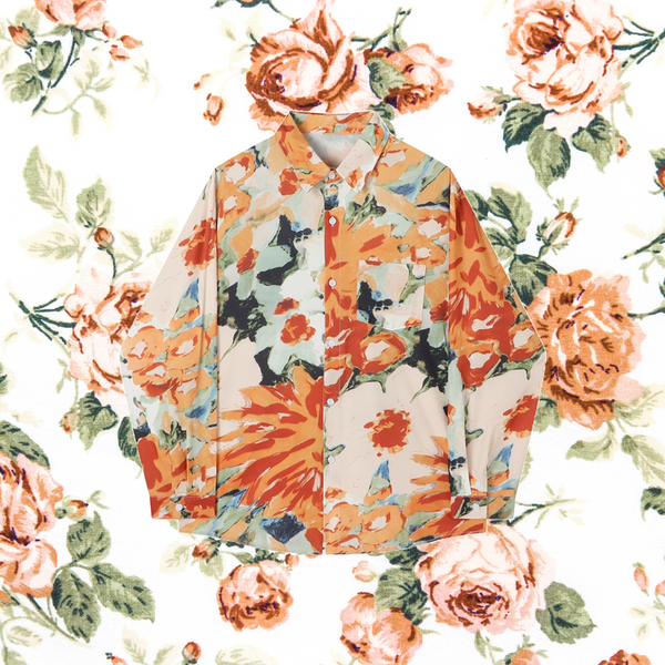 Autumn Leaves Oil Painting Blouse