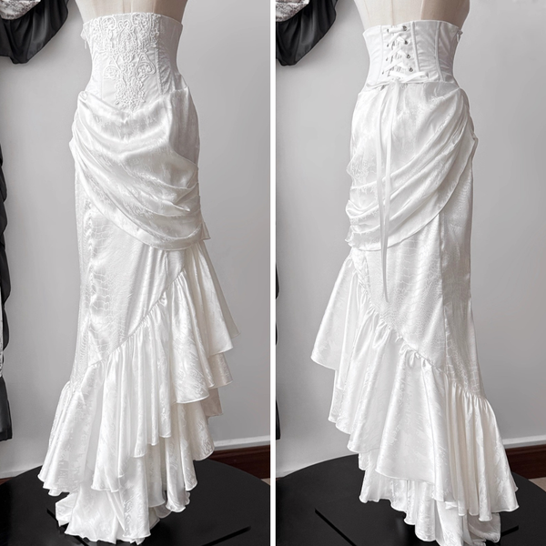 伯爵令嬢のコルセットマーメイドスカート - White[2026年4月中旬-5月中旬発送予定]