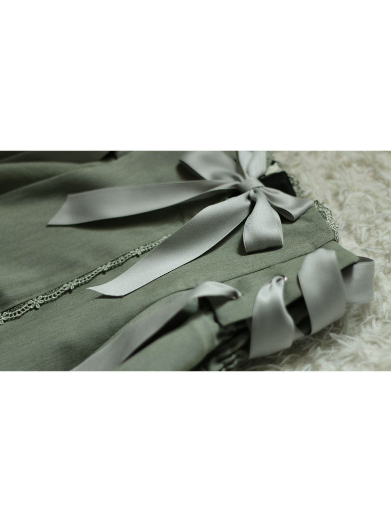 Silver top ribbon skirt