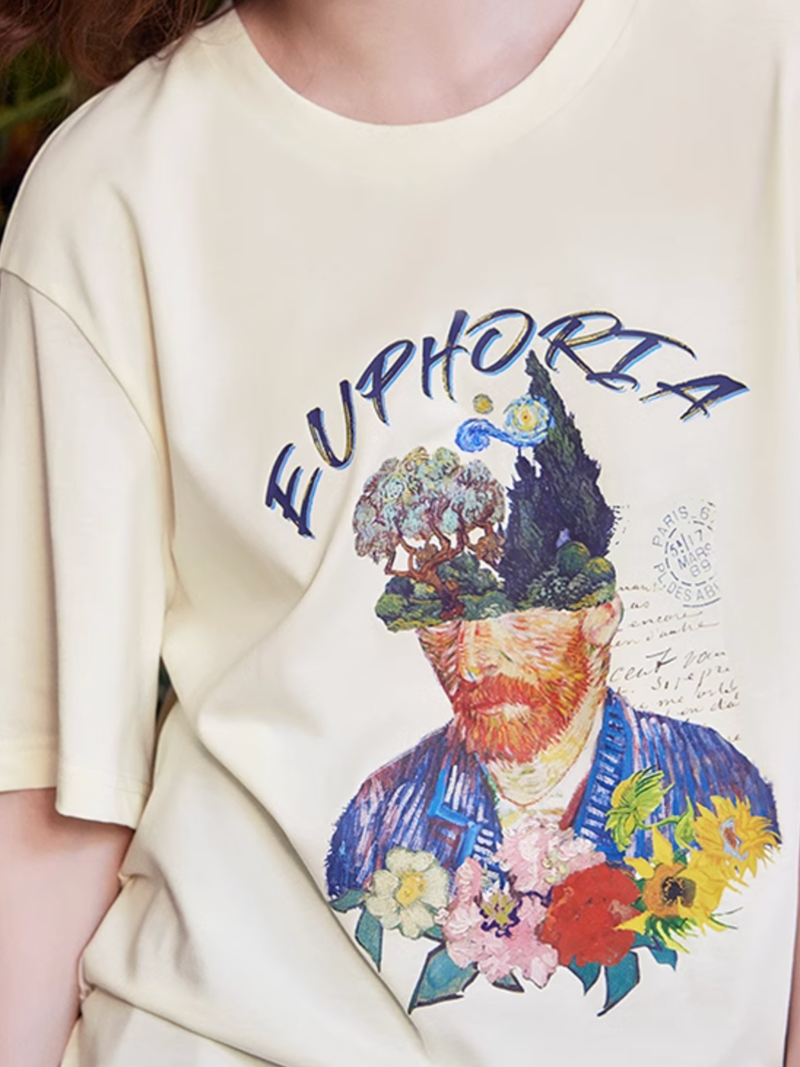 ゴッホの自画像のコラージュTシャツ – ManusMachina