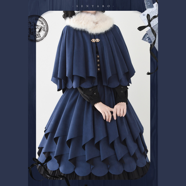 伯爵令嬢のケープとスカート - Dark Navy
