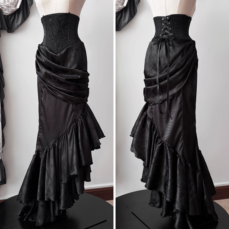 伯爵令嬢のコルセットマーメイドスカート - Black[2026年4月中旬-5月中旬発送予定]
