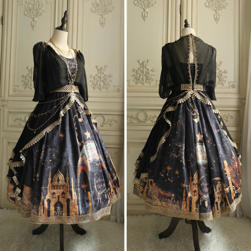 星降る夜のジャンパースカートとチュールショール[2026年3月中旬-4月上旬発送予定]