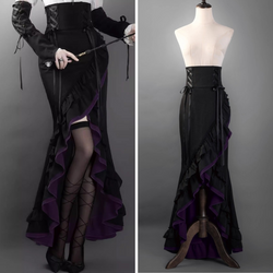 黒紫のお嬢様のフィッシュテールスカート