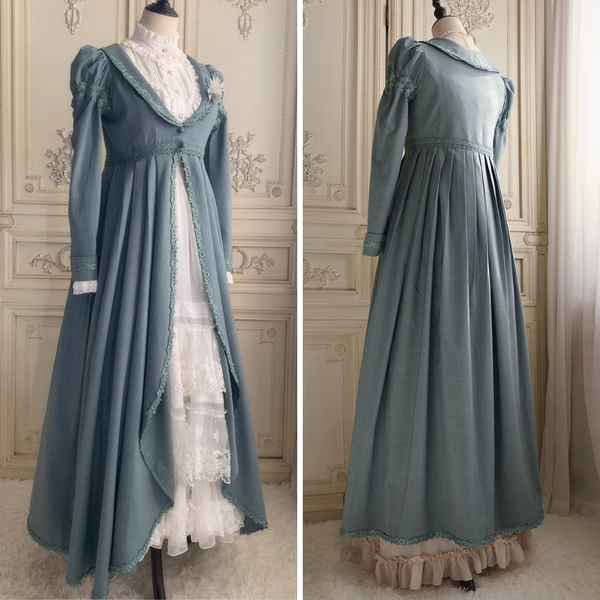 浅縹の王妃の刺繍クラシカルコート[2026年2月上旬-2月下旬発送予定]