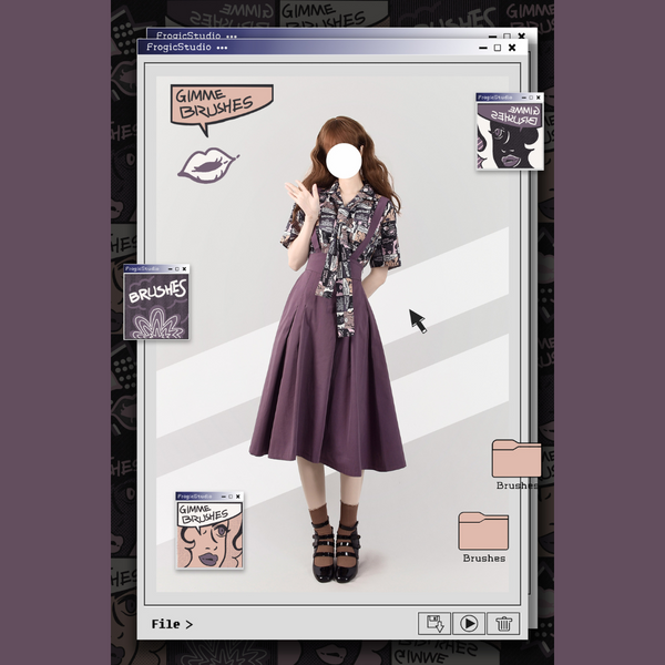 Girl's high waist strap skirt
