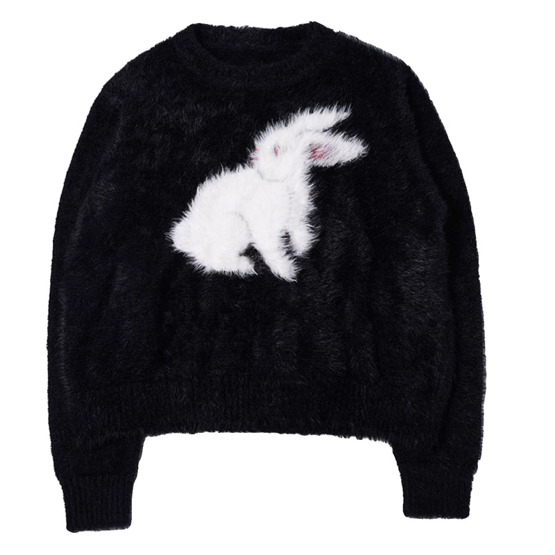闇夜の白兎のシャギーニットセーター