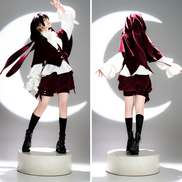 赤兎の貴公子のフードジャケットとベストとハーフパンツ[2025年9月上旬-9月下旬発送予定]