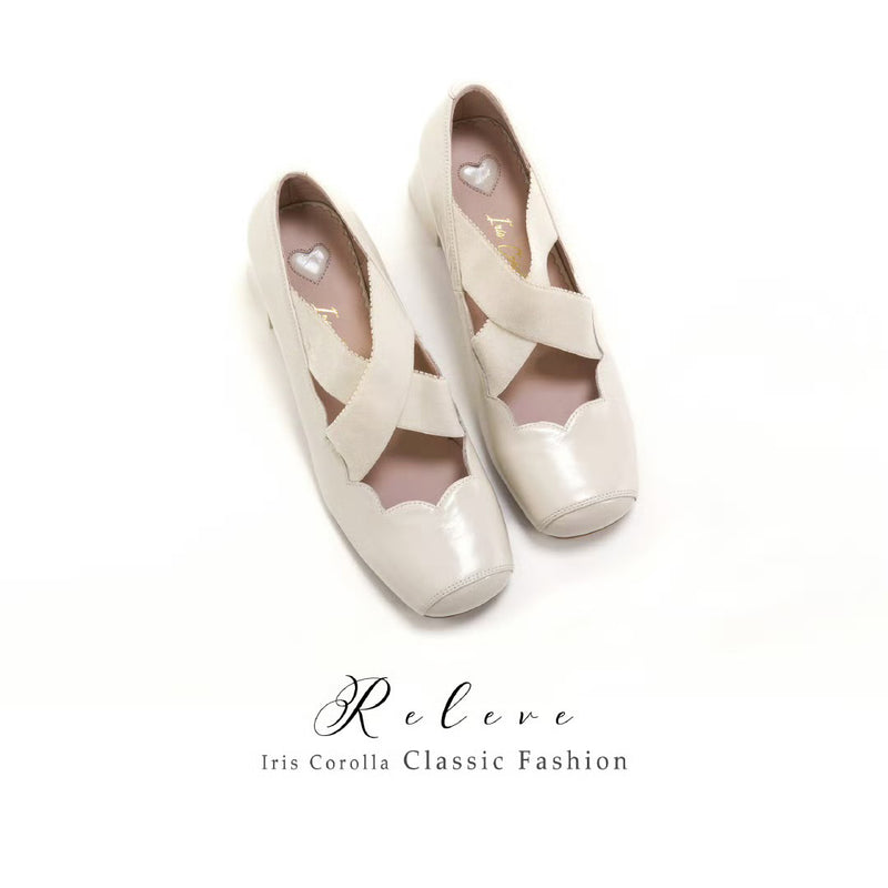 Releve Cross Strap Heel Pumps - Ivory[2025年7月上旬-8月上旬発送予定]