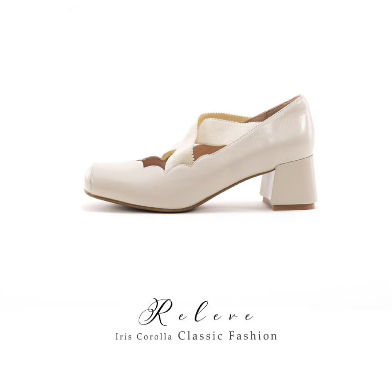 Releve Cross Strap Heel Pumps - Ivory[2025年7月上旬-8月上旬発送予定]