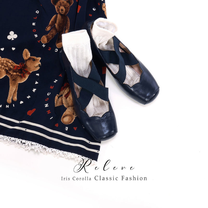 Releve Cross Strap Heel Pumps - Navy[2025年7月上旬-8月上旬発送予定]