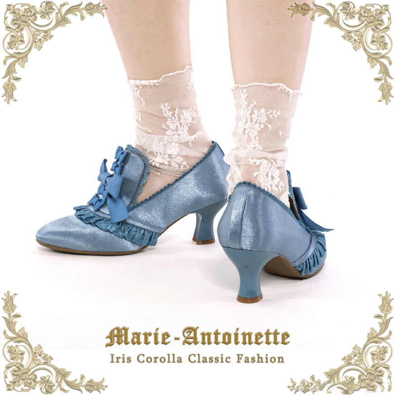 Marie Antoinette Satin Ribbon Heel Pumps - Aquamarine[2025年7月下旬-8月中旬発送予定]