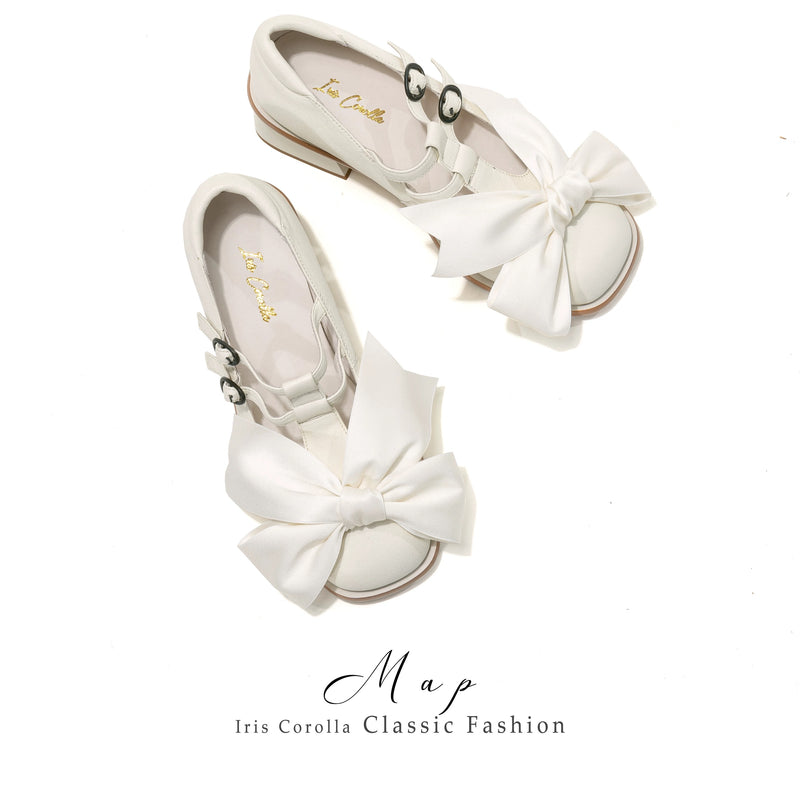 Map Mary Jane Shoes - Milky White[2025年10月下旬-11月中旬発送予定]