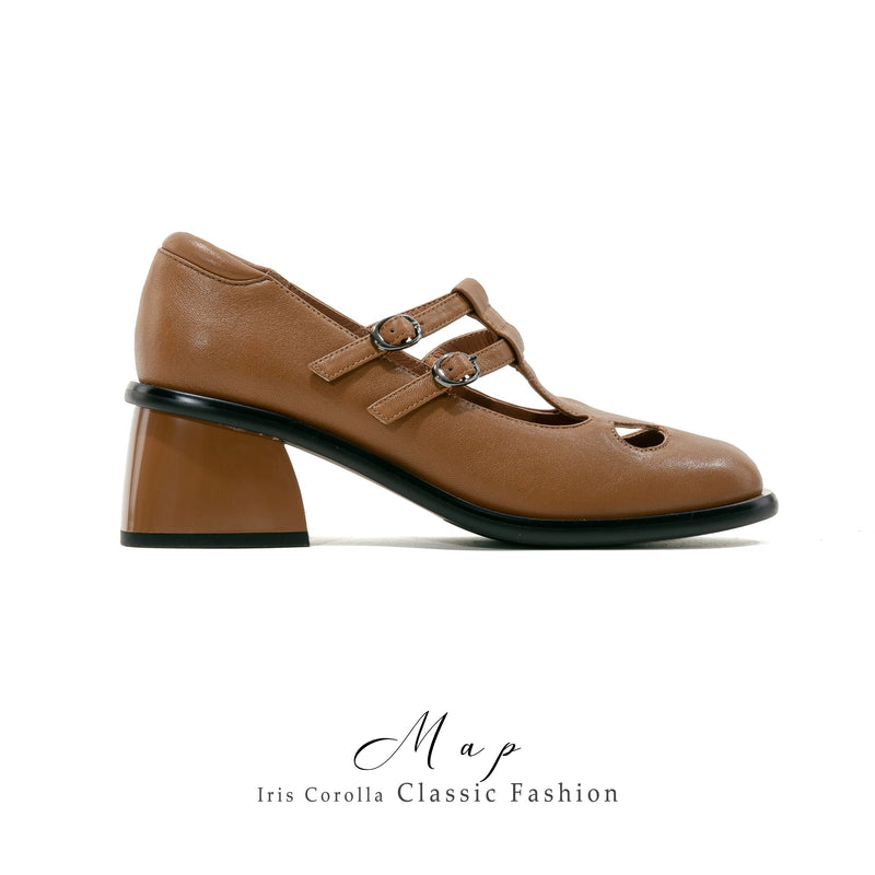 Map Mary Jane Shoes - Maple Brown[2025年10月下旬-11月中旬発送予定]
