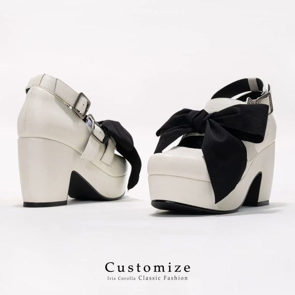 Classic Platform Buckle Loafers - White[2025年10月下旬-11月中旬発送予定]