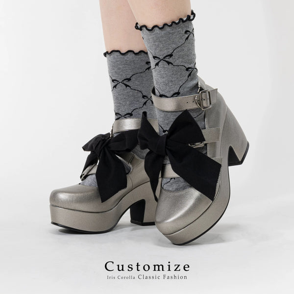 Classic Platform Buckle Loafers - Silver Gray[2025年10月下旬-11月中旬発送予定]