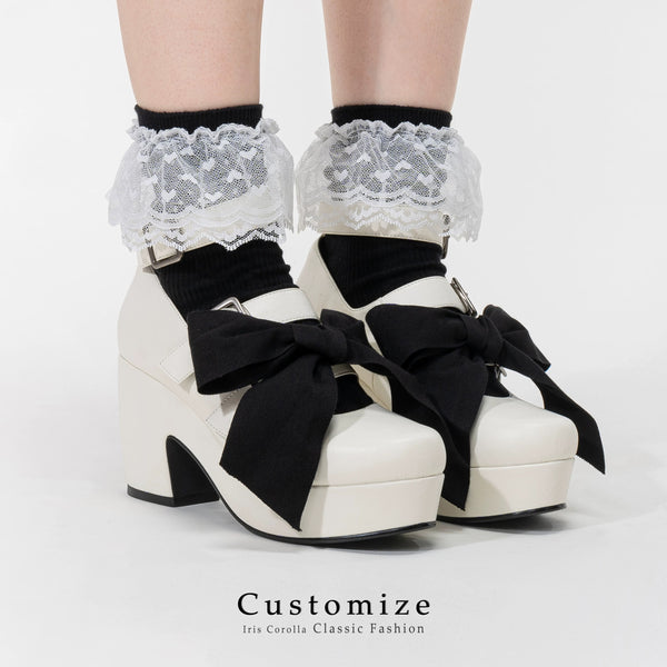 Classic Platform Buckle Loafers - White[2025年10月下旬-11月中旬発送予定]