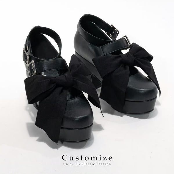 Classic Platform Buckle Loafers - Black[2025年10月下旬-11月中旬発送予定]