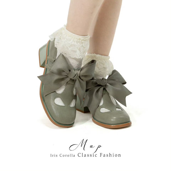 Map Mary Jane Shoes - Moss Gray[2025年10月下旬-11月中旬発送予定]