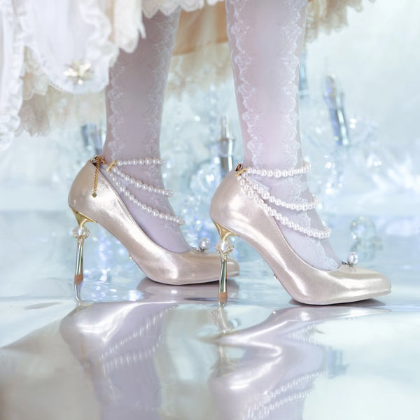 Goddess Hera's Stiletto Heel Pointed Toe Pumps - Champagne[2025年3月下旬-4月下旬発送予定]