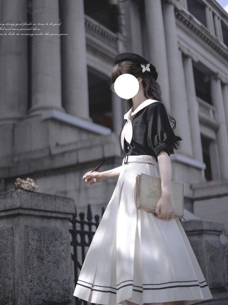 A literary dress and shawl for a young lady in black