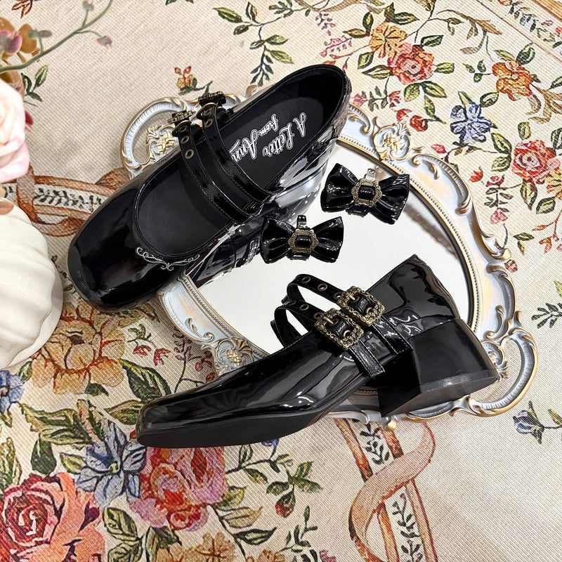 Ribbon Classical Mary Jane Shoes - Black[2026年3月上旬-3月下旬発送予定]