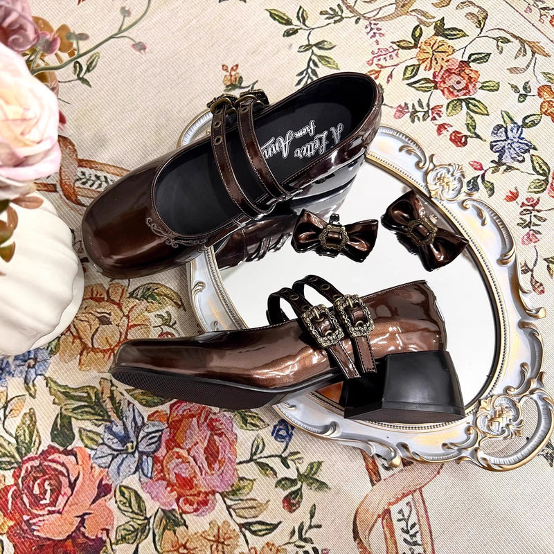 Ribbon Classical Mary Jane Shoes - Chocolate Brown[2026年3月上旬-3月下旬発送予定]