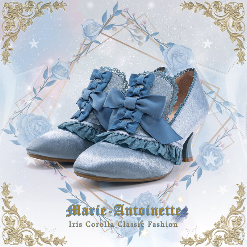 Marie Antoinette Satin Ribbon Heel Pumps - Aquamarine[2025年7月下旬-8月中旬発送予定]