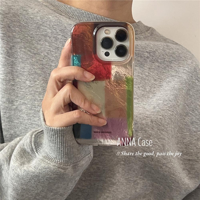 Retro Color Block iPhone Case