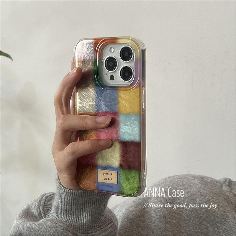 Colorful Square Check iPhone Case