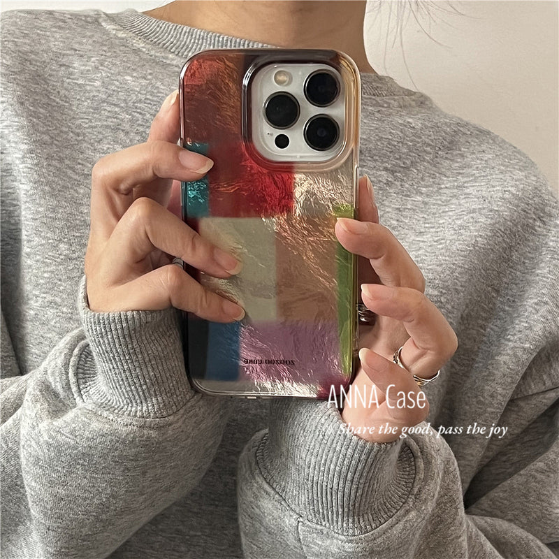 Retro Color Block iPhone Case