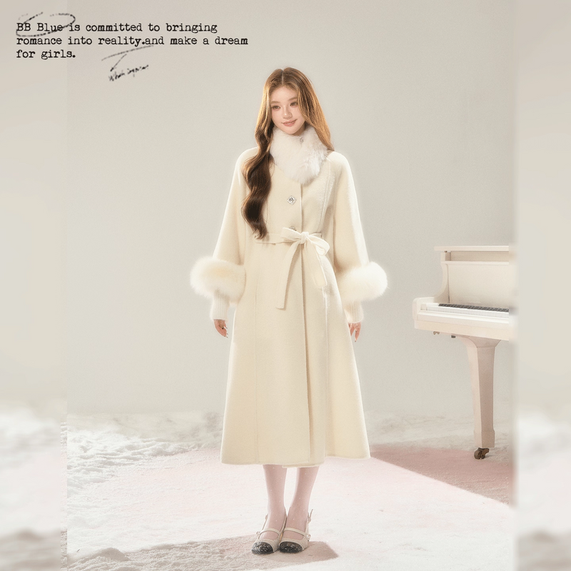 Elegant Girl's Fur Coat
