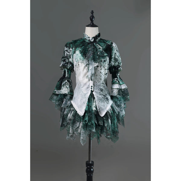 血塗れのお嬢様のキャバリアブラウス - Green[2026年2月下旬-3月下旬発送予定]