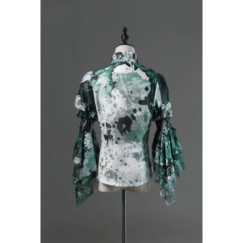 血塗れのお嬢様のキャバリアブラウス - Green[2026年2月下旬-3月下旬発送予定]