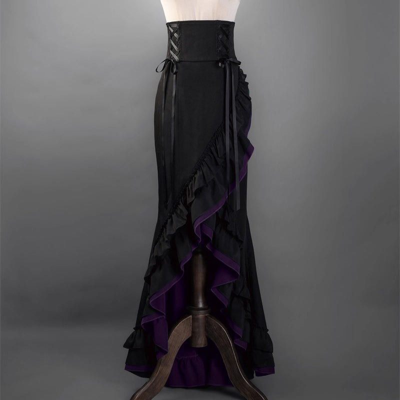 黒紫のお嬢様のフィッシュテールスカート