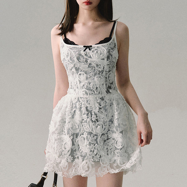 Lace Embroidery Camisole Dress