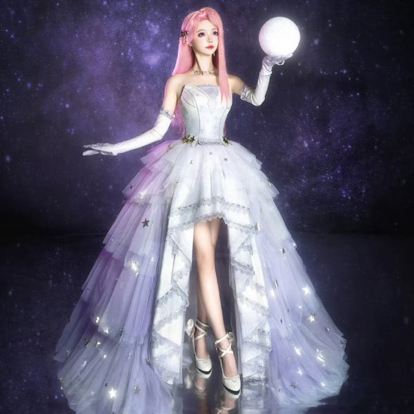 星降る夜に誘うトップスとチュールスカート - Light Purple[2025年8月下旬-9月中旬発送予定]
