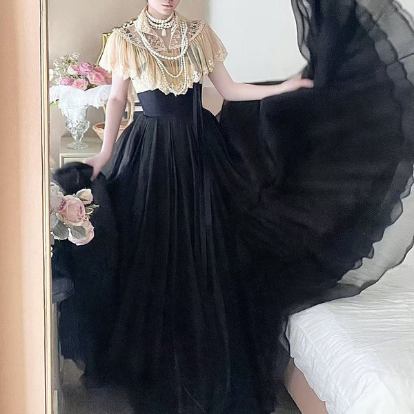Camellia Noir Vintage Dress and Lace Cape[2025年8月下旬-9月中旬発送予定]