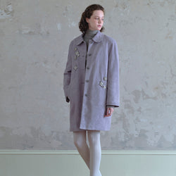 Purple Coat with Silver Bijou