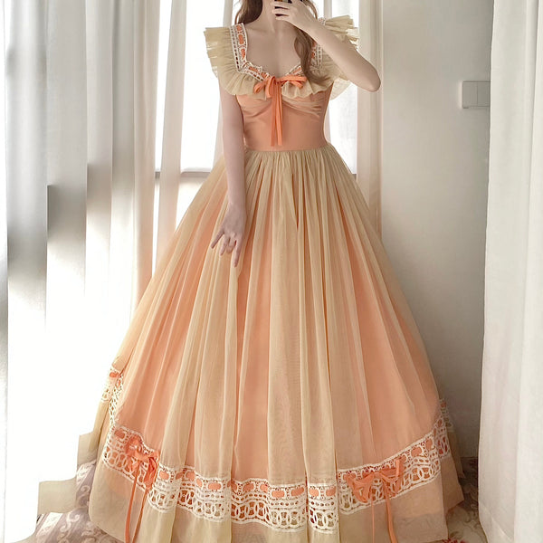 Orange Whisper Vintage Tulle Dress[2025年9月上旬-9月下旬発送予定]