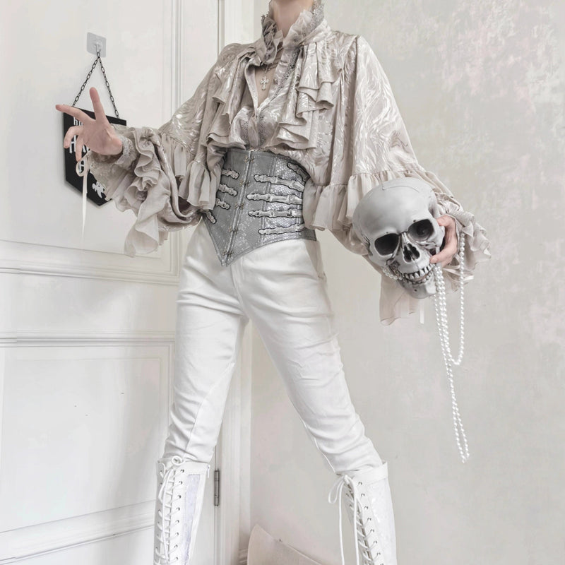 手骨の標本コルセット - Silver[2025年11月上旬-12月上旬発送予定]